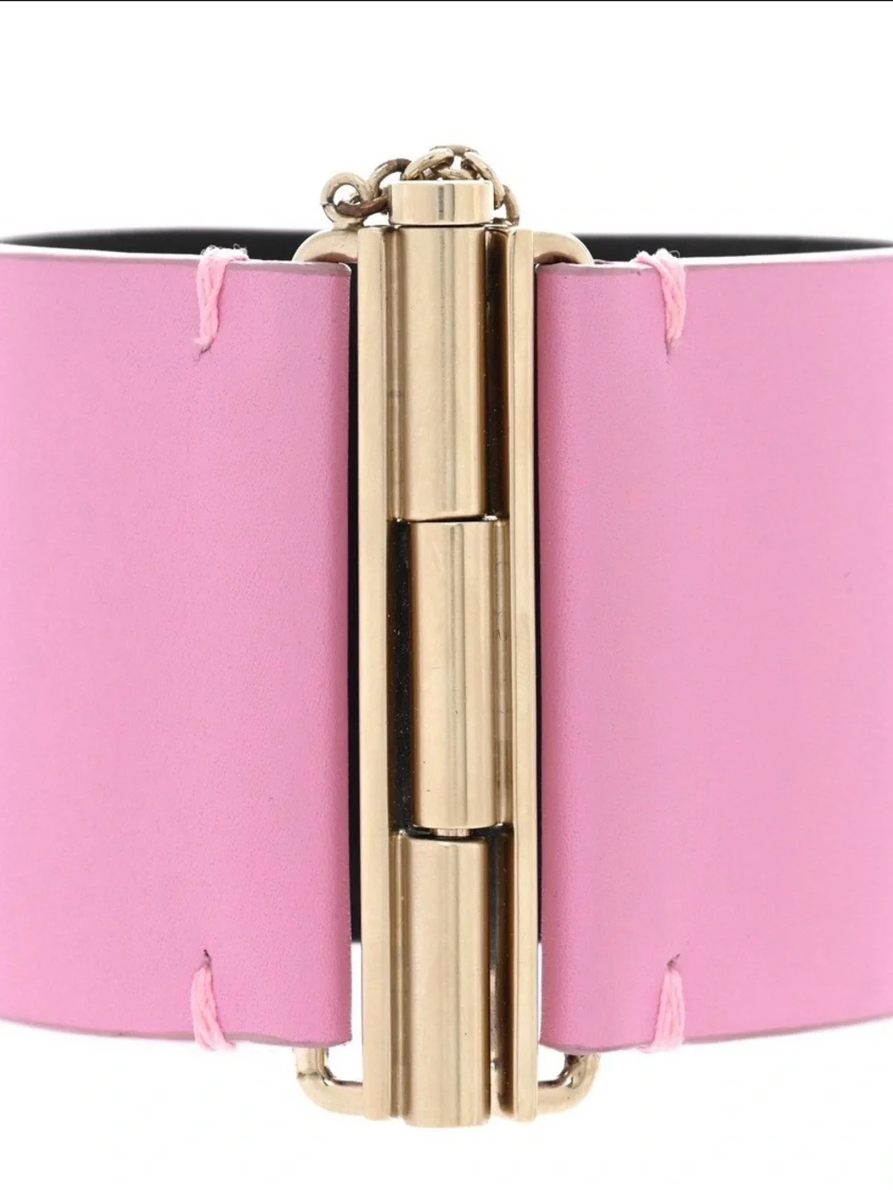 Chanel cc wide calfskin cuff M pink